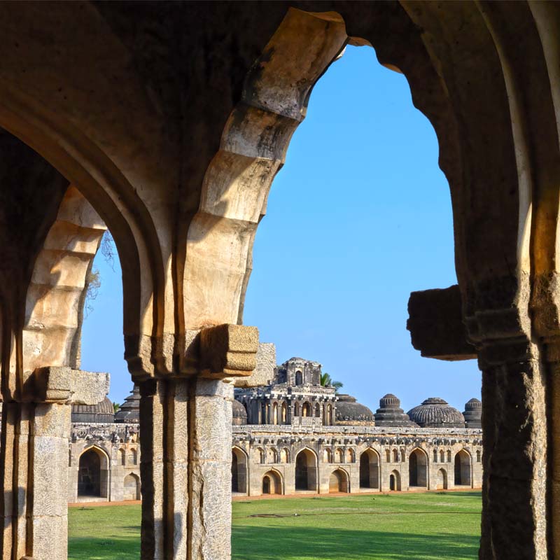 Hampi - Elephant Stable. 13th Century (with Frame)