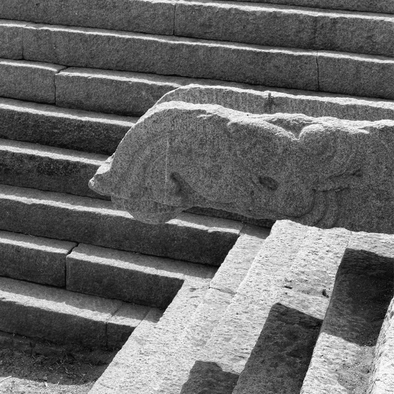 Hampi - Pushkarani Steps. 13th Century (with Frame)