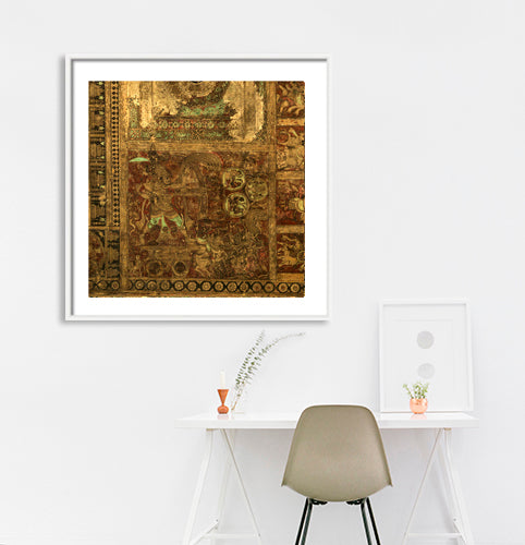 Hampi - Eternal Echoes on Temple Ceilings: Mythological Paintings of Virupaksha Temple (with Frame)