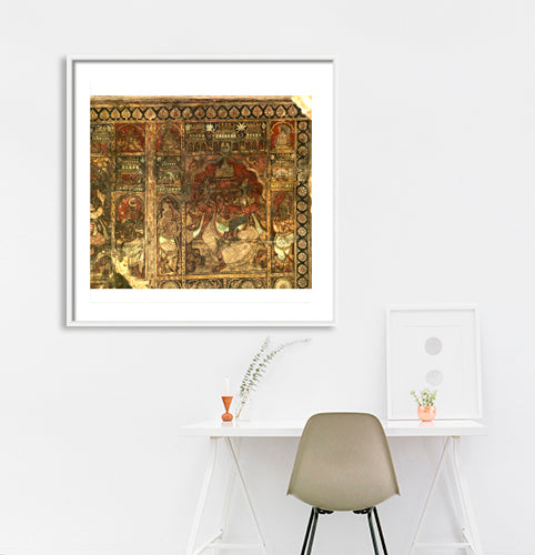 Hampi - Eternal Echoes on Temple Ceilings: Mythological Paintings of Virupaksha Temple (with Frame)