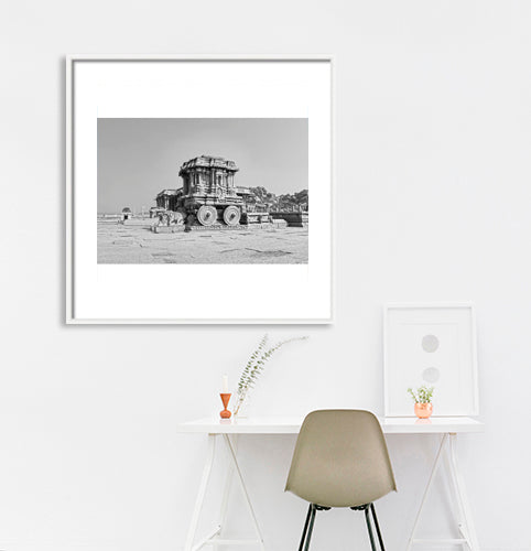 Hampi - Iconic Stone Chariot in Vijay Vitthala Temple Premise (with Frame)