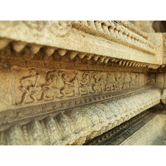 Hampi - Pattika carved in stone at Vijay Vitthala Temple Complex, Hampi (with Frame)