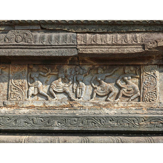 Hampi - Exploring the Exquisite Dancing figure Carvings of Mahanavmi Dibba (with Frame)