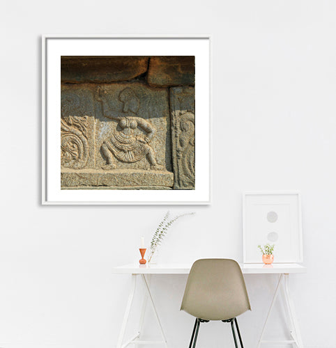Hampi - Exploring the Exquisite Dancing figure Carvings of Mahanavmi Dibba (with Frame)