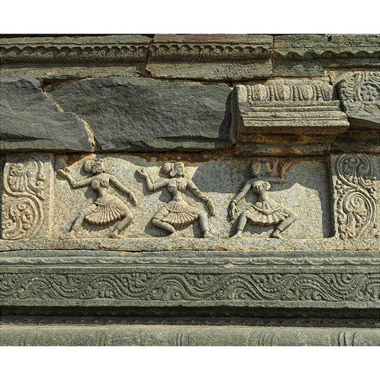Hampi - Exploring the Exquisite Dancing figure Carvings of Mahanavmi Dibba (with Frame)