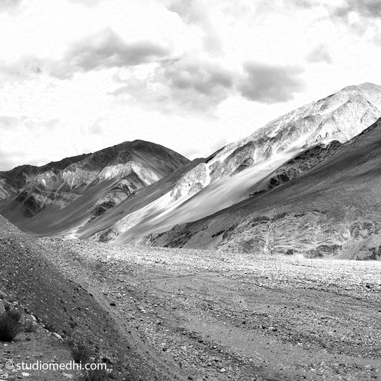 Ladakh - Way to Pengong Tso. Ladakh - Way to Pengong Tso. Ladakh is most famous for breathtaking landscapes, the crystal clear skies, the highest mountain passes, thrilling adventure activities, Buddhist Monasteries and festivals. (_MG_6151 Ladakh) This Fine Art Photograph is printed on Canvas.