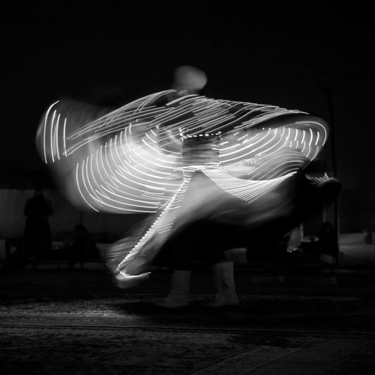 Dubai - Desert Safari Dance Lighting Abstract (with Frame)