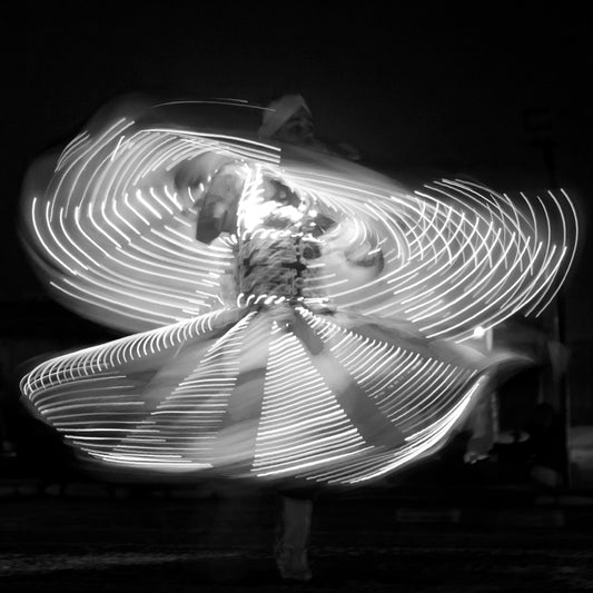 Dubai - Desert Safari Dance Lighting Abstract (with Frame)