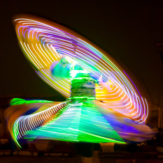 Dubai - Desert Safari Dance Lighting Abstract (with Frame)