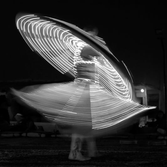 Dubai - Desert Safari Dance Lighting Abstract (with Frame)
