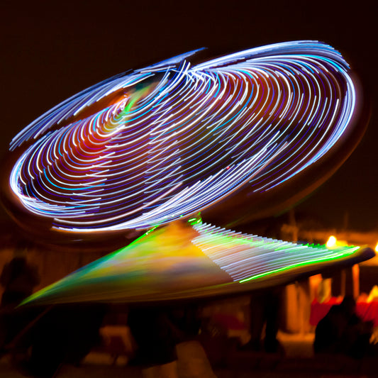 Dubai - Desert Safari Dance Lighting Abstract (with Frame)