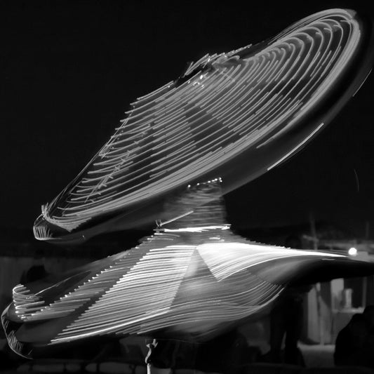 Dubai - Desert Safari Dance Lighting Abstract (with Frame)