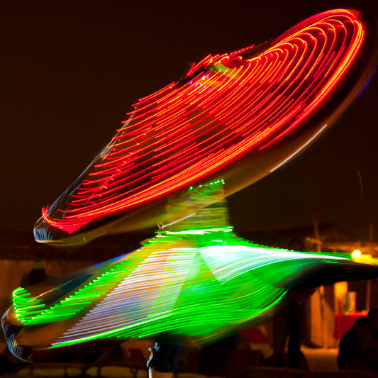 Dubai - Desert Safari Dance Lighting Abstract (with Frame)