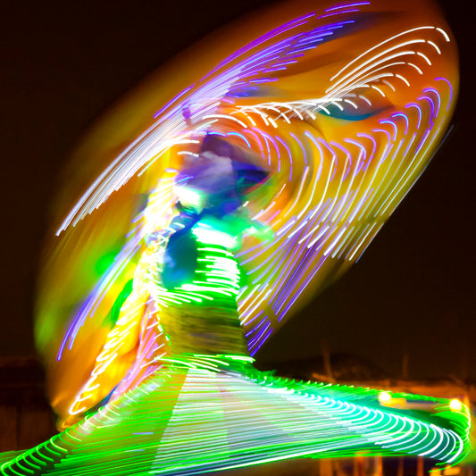 Dubai - Desert Safari Dance Lighting Abstract (with Frame)