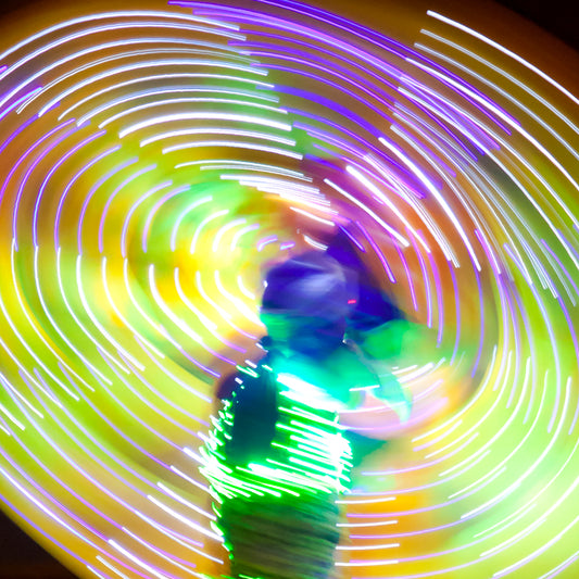 Dubai - Desert Safari Dance Lighting Abstract (with Frame)