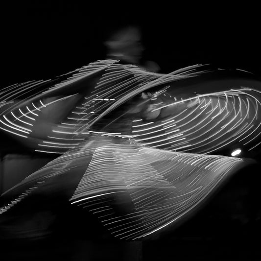 Dubai - Desert Safari Dance Lighting Abstract (with Frame)