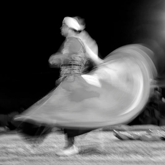 Dubai - Desert Safari Dance Lighting Abstract (with Frame)