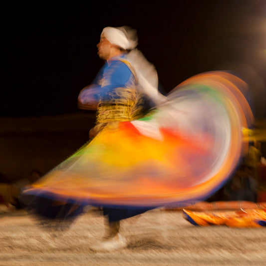 Dubai - Desert Safari Dance Lighting Abstract (with Frame)