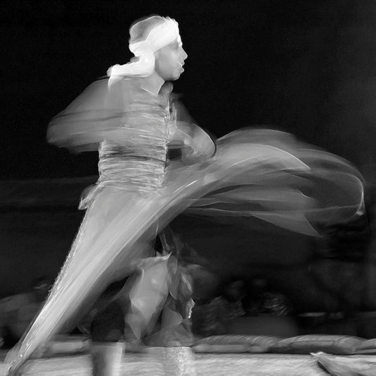 Dubai - Desert Safari Dance Lighting Abstract (with Frame)