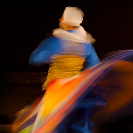 Dubai - Desert Safari Dance Lighting Abstract (with Frame)