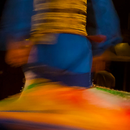 Dubai - Desert Safari Dance Lighting Abstract (with Frame)