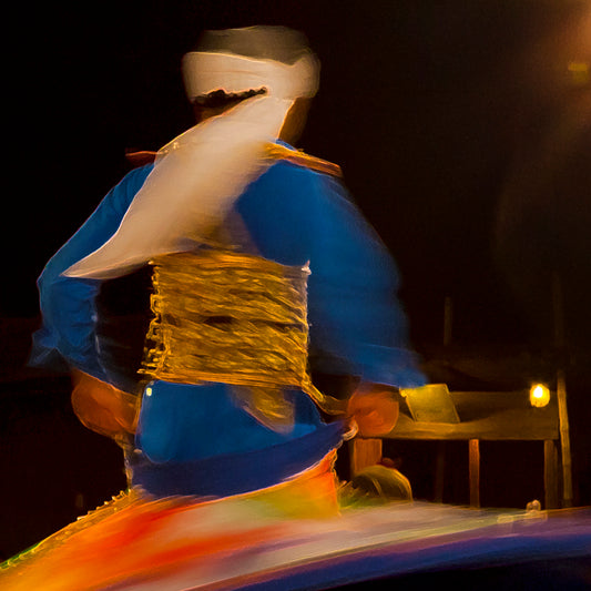 Dubai - Desert Safari Dance Lighting Abstract (with Frame)