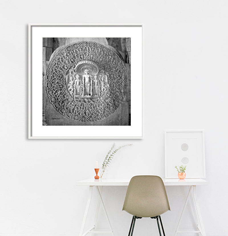 Rajasthan - Ranakpur Inside Sculpture (with Frame)