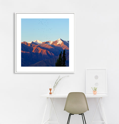 Ladakh - Leh Mountain Range. Ladakh is most famous for breathtaking landscapes, the crystal clear skies, the highest mountain passes, thrilling adventure activities, Buddhist Monasteries and festivals. (_MG_5812 Ladakh Col) This Fine Art Photograph is printed on Canvas.