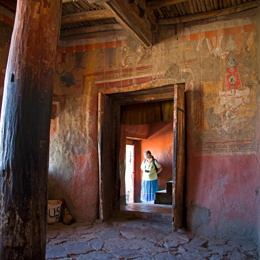 Ladakh - Inside Thiksey Monastery (with Frame)