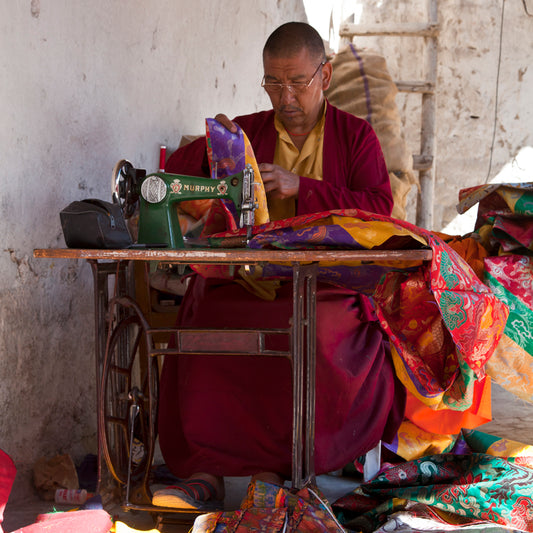 Ladakh - Monk at Thiksey Monastery (with Frame)
