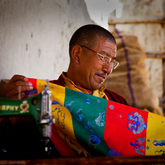 Ladakh - Monk at Thiksey Monastery (with Frame)