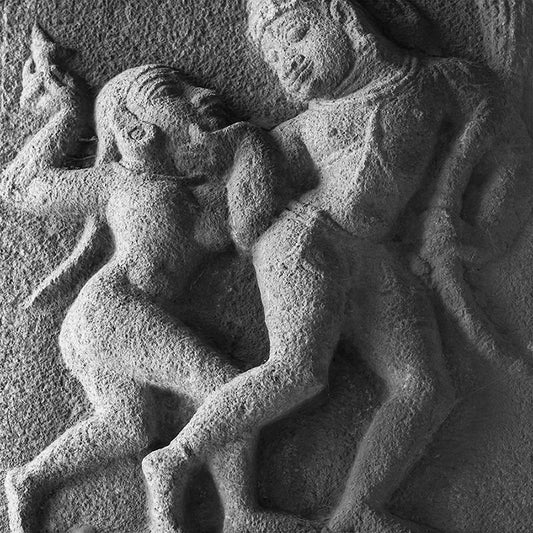 Sculpture Carved in Stone at Vitthala Temple, Hampi. A World Heritage Site situated in Karnataka, India. Indian Heritage, Art and Culture. (_MG_6708) This Fine Art Photograph is printed on Canvas.