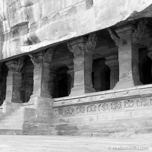 Indian temples Indian culture India Fine art Culture carving blackandwhite black&white B&W #WorldHeritageSite heritage BW badami caves badami