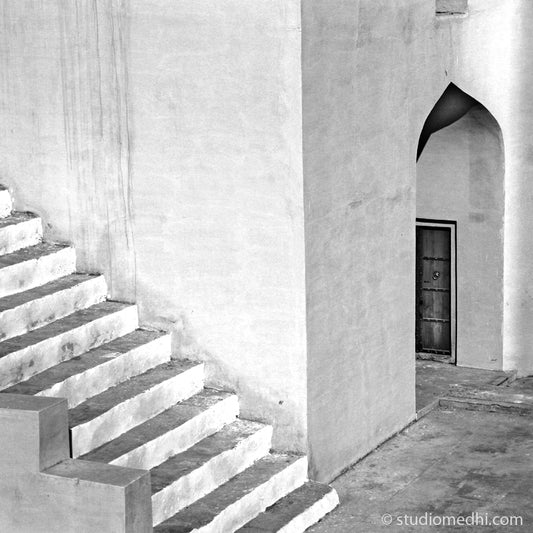 Rajasthan - The Jantar Mantar, Jaipur is a collection of 19 astronomical instruments. Rajasthan (_MG_4268 Rajasthan) The Jantar Mantar, Jaipur is a collection of 19 astronomical instruments built by the Rajput king Sawai Jai Singh II, the founder of Jaipur, Rajasthan. The monument was completed in 1734. It features the world's largest stone sundial, and is a UNESCO World Heritage site. It is near City Palace and Hawa Mahal. This Fine Art Photograph is printed on Canvas.