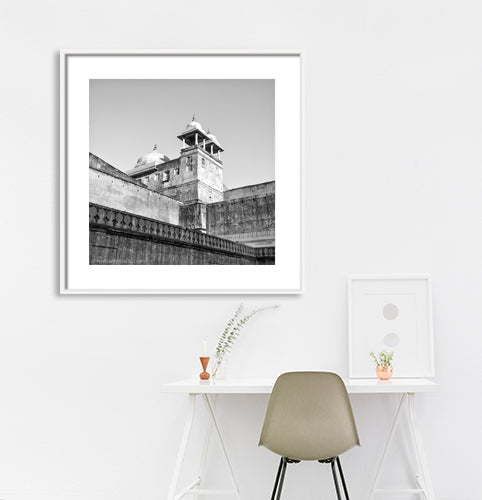 Rajasthan - Amer Fort or Amber Fort is a fort located in Amer, Rajasthan, India. Rajasthan (_MG_4455 Rajasthan) Amer Fort or Amber Fort is a fort located in Amer, Rajasthan, India. A UNESCO World Heritage site. This Fine Art Photograph is printed on Canvas.