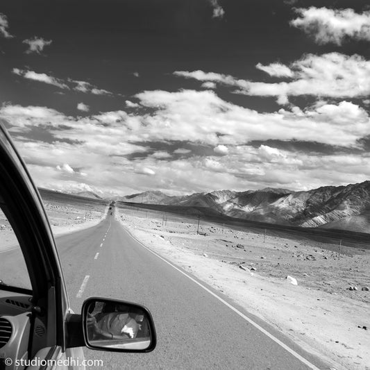 Kargil Leh Road. Ladakh is most famous for breathtaking landscapes, the crystal clear skies, the highest mountain passes, thrilling adventure activities, Buddhist Monasteries and festivals. (_MG_5760 Ladakh) This Fine Art Photograph is printed on Canvas.