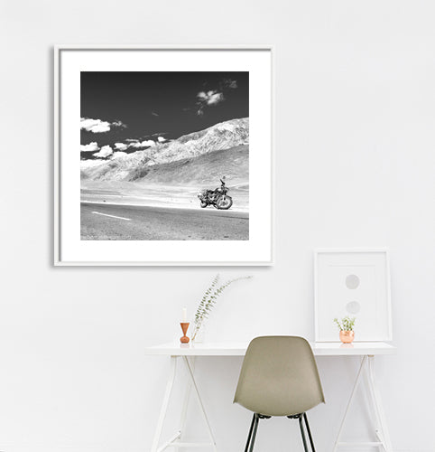 Ladakh - Magnetic Hill on Leh road. Ladakh is most famous for breathtaking landscapes, the crystal clear skies, the highest mountain passes, thrilling adventure activities, Buddhist Monasteries and festivals. (_MG_5781 Ladakh) This Fine Art Photograph is printed on Canvas.