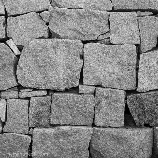 Carved edge in stone at Vijayvitthala Temple, Hampi. (_MG_6863 Hampi) A Unesco World Heritage Site situated in Karnataka, India. Indian Heritage, Art and Culture. Fine Art Photography on Canvas Printing Indian Temples Fine Art Culture Carving Stone Black and White black&white B&W World Heritage Site BW Hampi