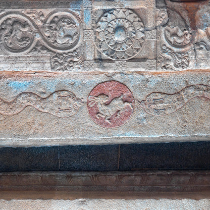 Hampi -Abstract Celling Pattern at Mandapa. 1th Century (with Frame)