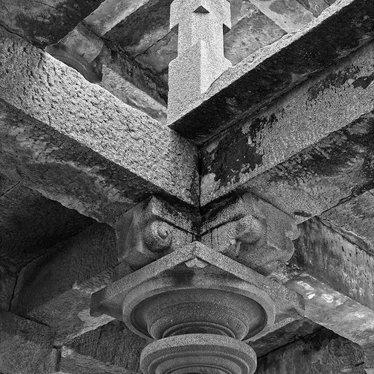 Pillar Carved Structure at Hemkuta Hills, Hampi. A World Heritage Site situated in Karnataka, India. Indian Heritage, Art and Culture. (_0337)  This Fine Art Photograph is printed on Canva