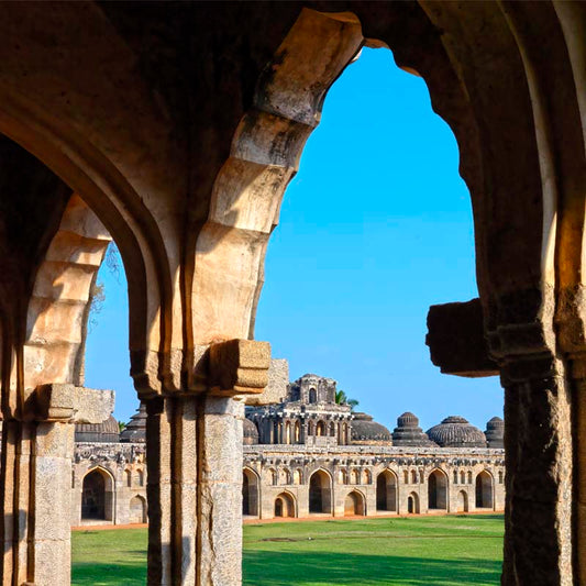 Hampi - Elephant Stable. 13th Century (with Frame)