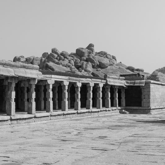Hampi - Temple Walkaway 13th Century (with Frame)