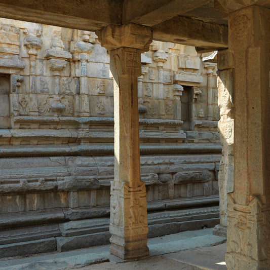 Hampi - Temple Pillar 13th Century (with Frame)