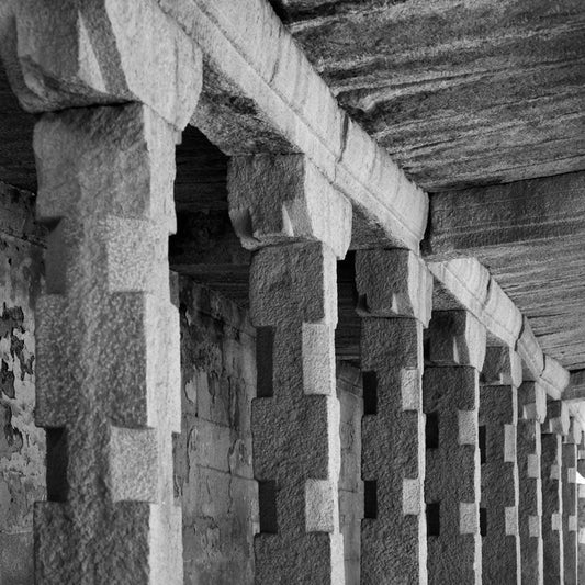 Hampi - Temple Pillars 13th Century (with Frame)