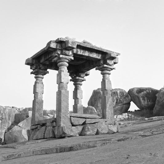 Hampi - Hemakuta Structure. 13th Century (with Frame)
