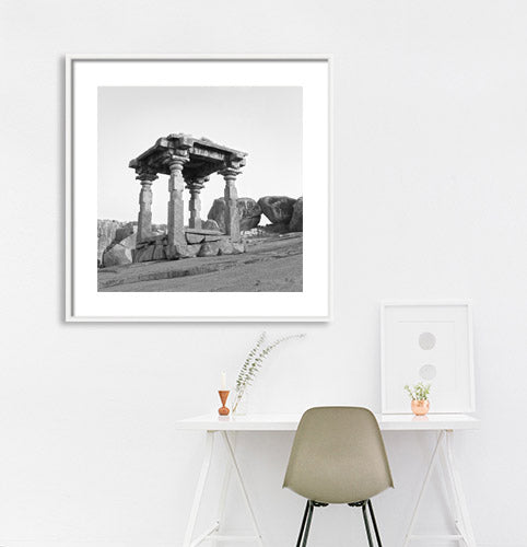 Hampi - Hemakuta Structure. 13th Century (with Frame)