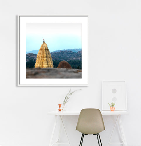Hampi - Virupaksha Temple view from Hemakuta (with Frame)