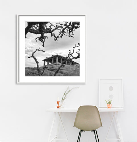 A view from Hemakuta Hills, 1300 Century, Hampi. A World Heritage Site situated in Karnataka, India. Indian Heritage, Art and Culture. (A_6121194)  This Fine Art Photograph is printed on Canvas.