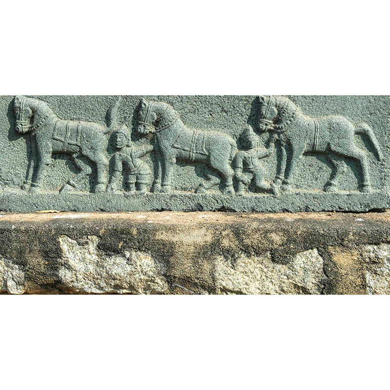Hampi - Pattika near Mahanavmi Dibba. A Unesco World Heritage Site (with Frame)
