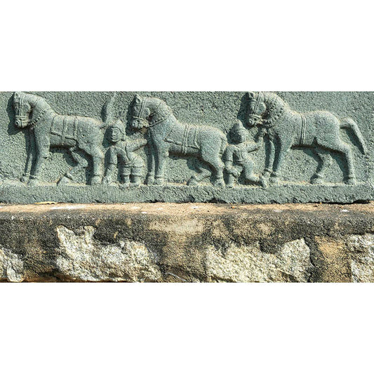 Hampi - Pattika near Mahanavmi Dibba. A Unesco World Heritage Site (with Frame)